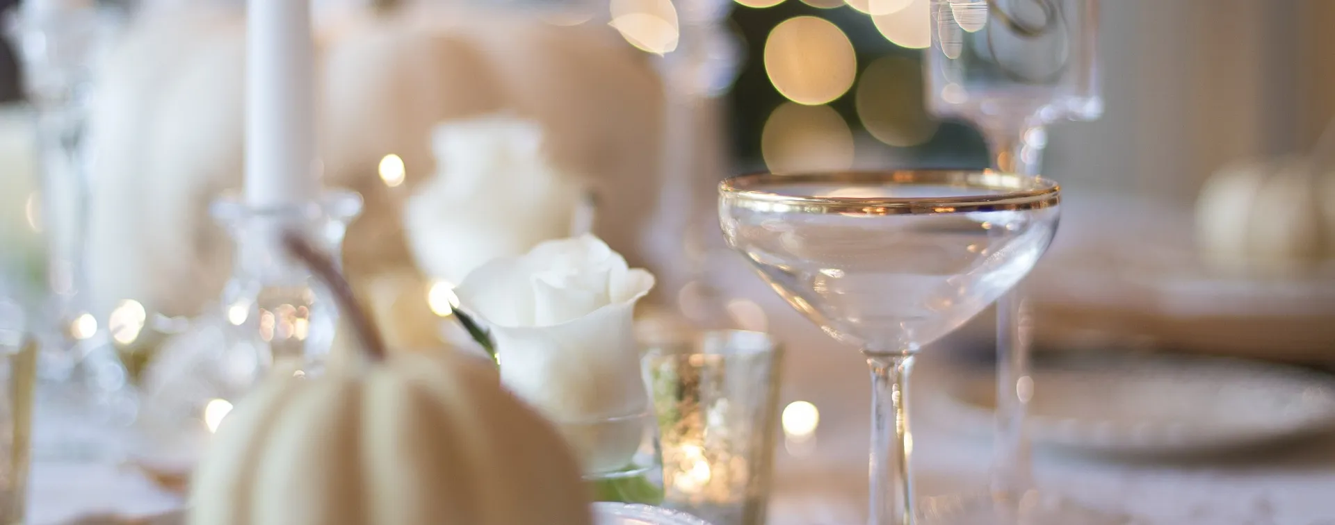 Holiday table with food