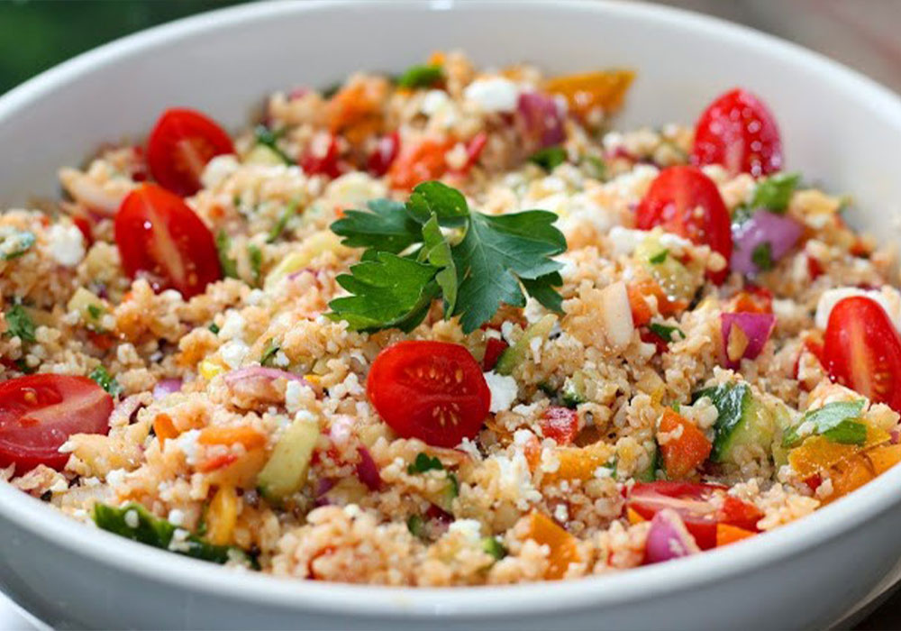 Bulgar Salad With Mediterrnean Vegetables