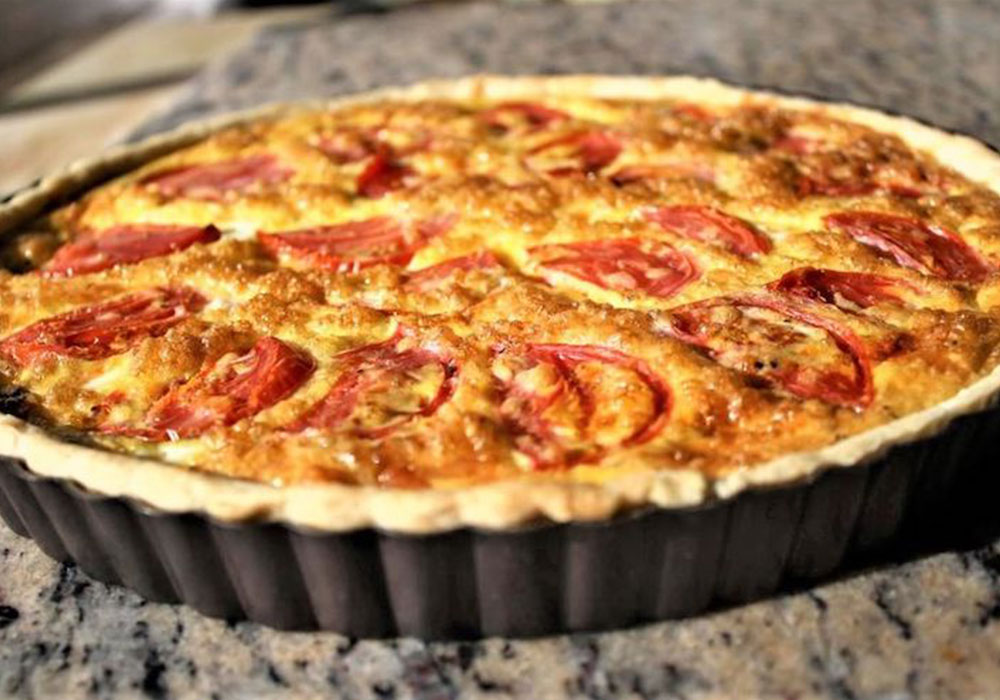 Oven Roasted Tomato Quiche